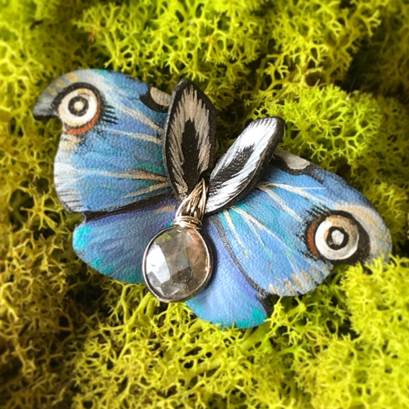 MING BLUE BUTTERFLY Brooch