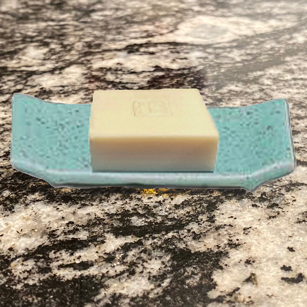 Soap Dish LIGHT TURQUOISE WITH SPECKLES