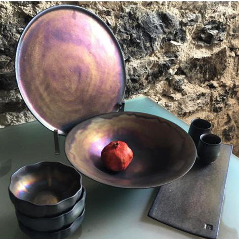 Iridescent dinnerware sale