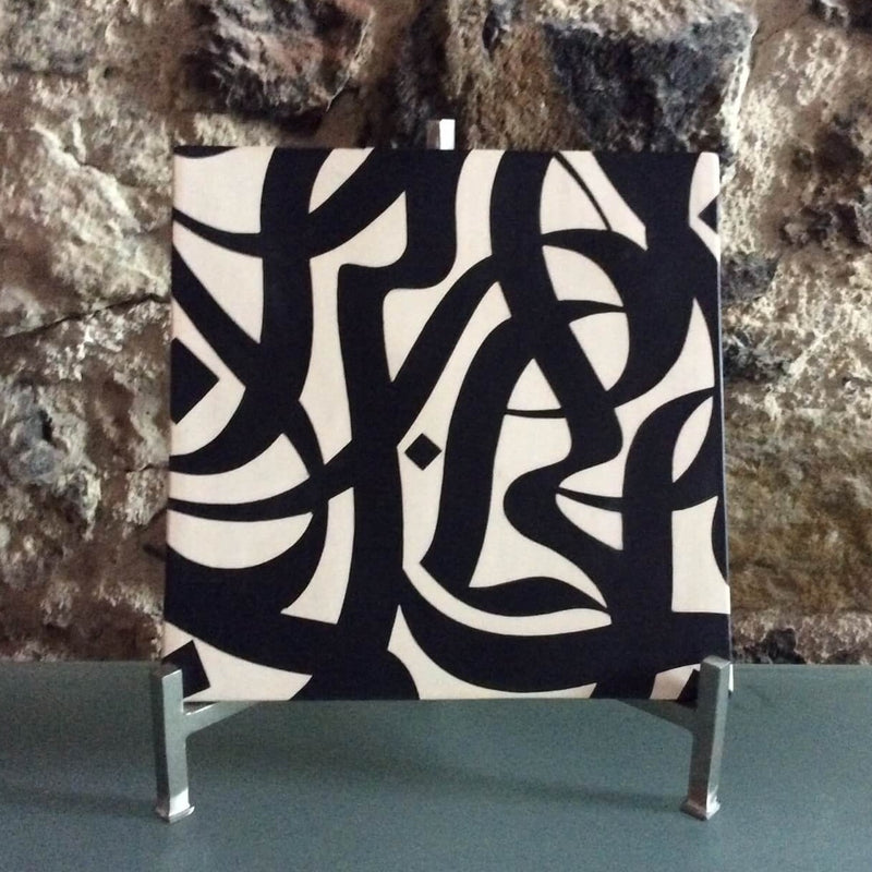 Calligraphy Tile Black on White - LOVE