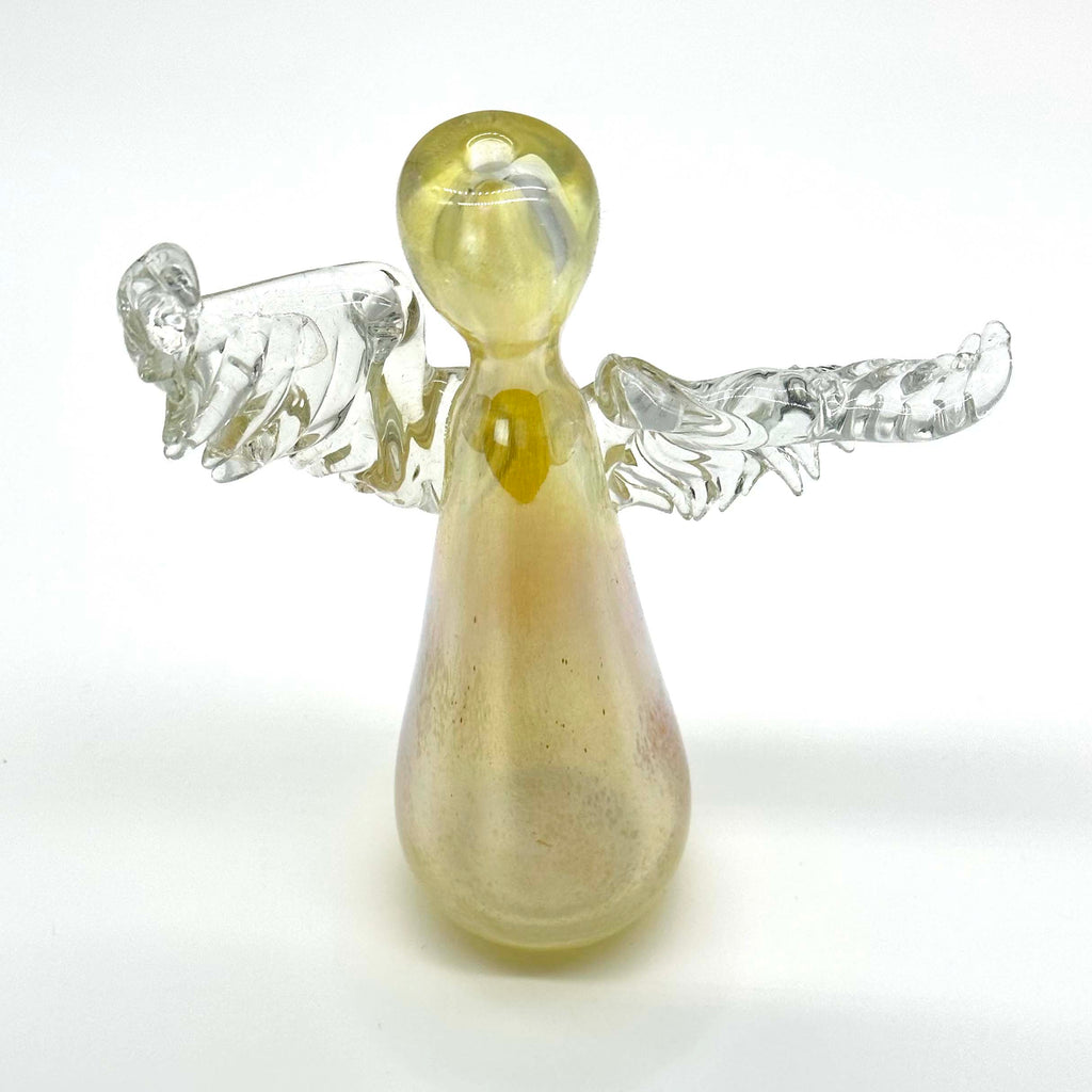 HAND BLOWN GLASS ANGEL - GOLD (Small)