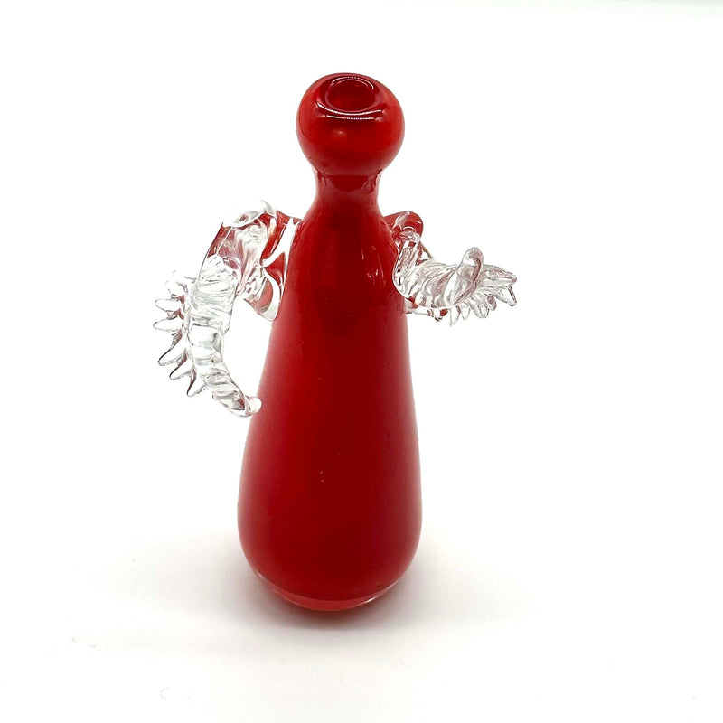 HAND BLOWN GLASS ANGEL - RED BODY (Small)