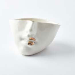 LIMOGES PORCELAIN - Infinity Woman - Gold Rim/Lips