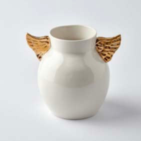 LIMOGES PORCELAIN - WINGED VASE