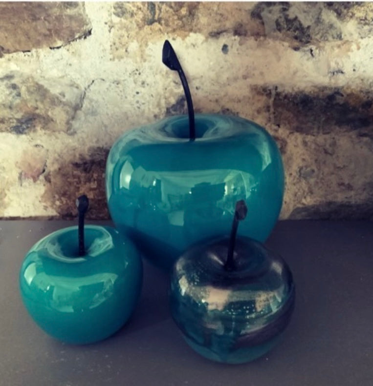 Large Apple GLOSSY TURQUOISE