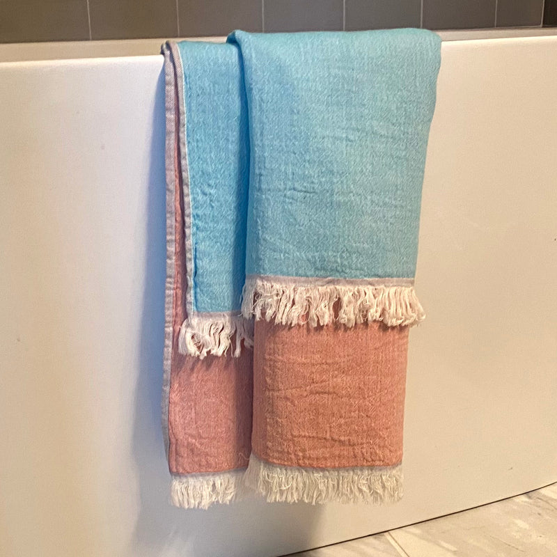 Peshtemal TURQUOISE/PINK (Reversible)