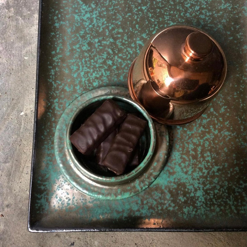 TURQUOISE TRAY WITH SiLVER SPECKLES (rectangular)