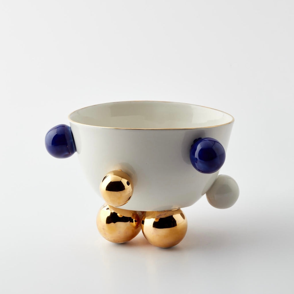 LIMOGES PORCELAIN - COSMOS BLUE BOWL (Small)