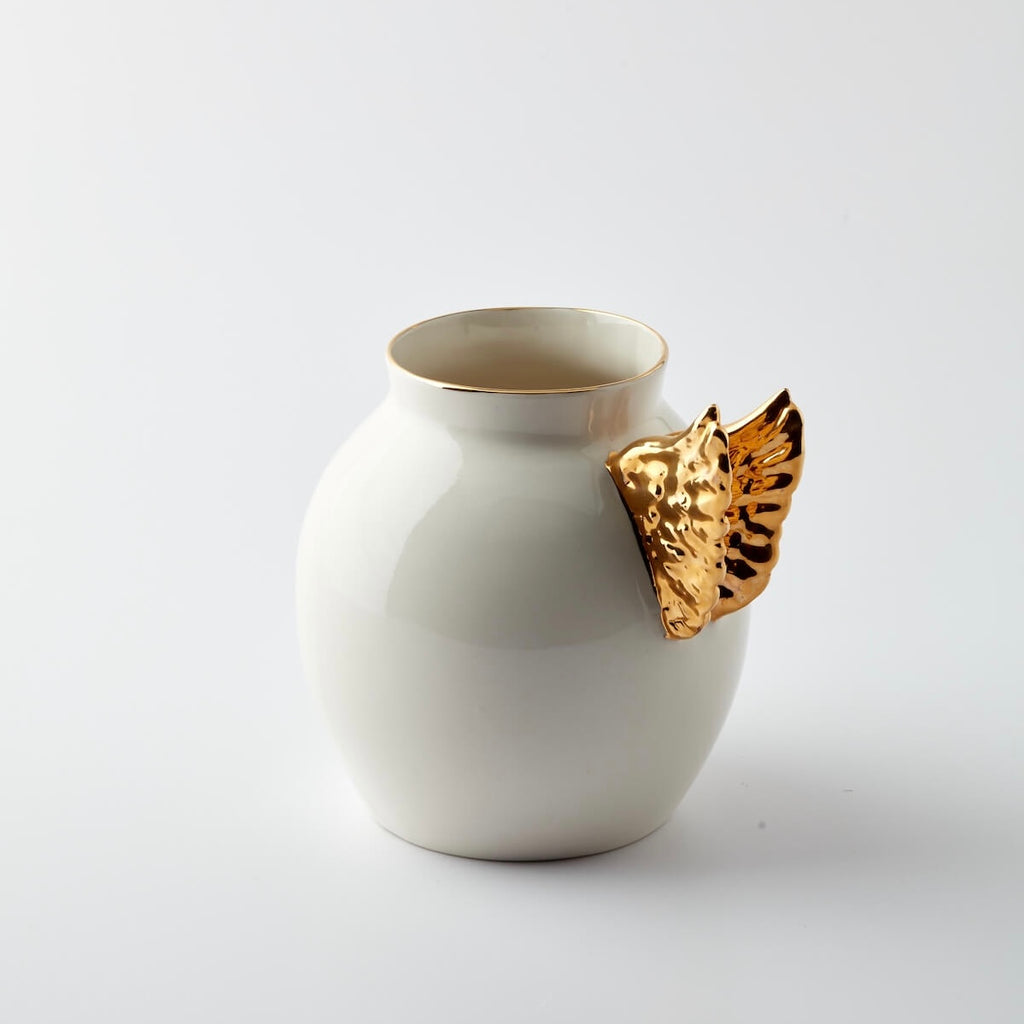 LIMOGES PORCELAIN - BIRD VASE