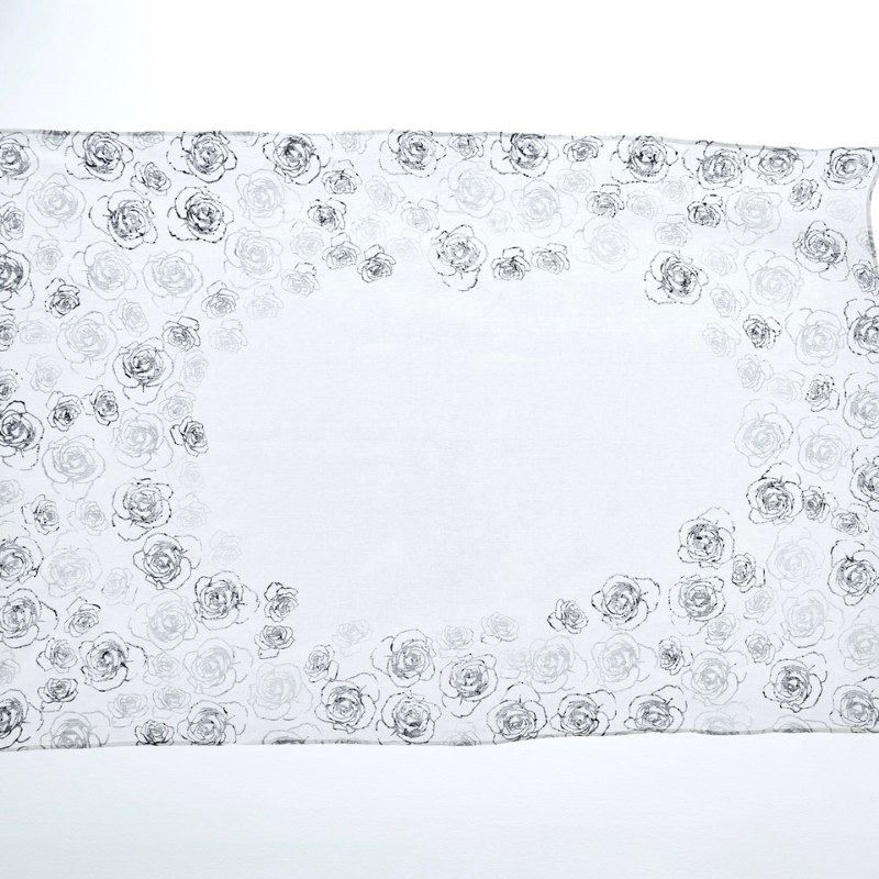 Rectangular Linen Tablecloth - Roses