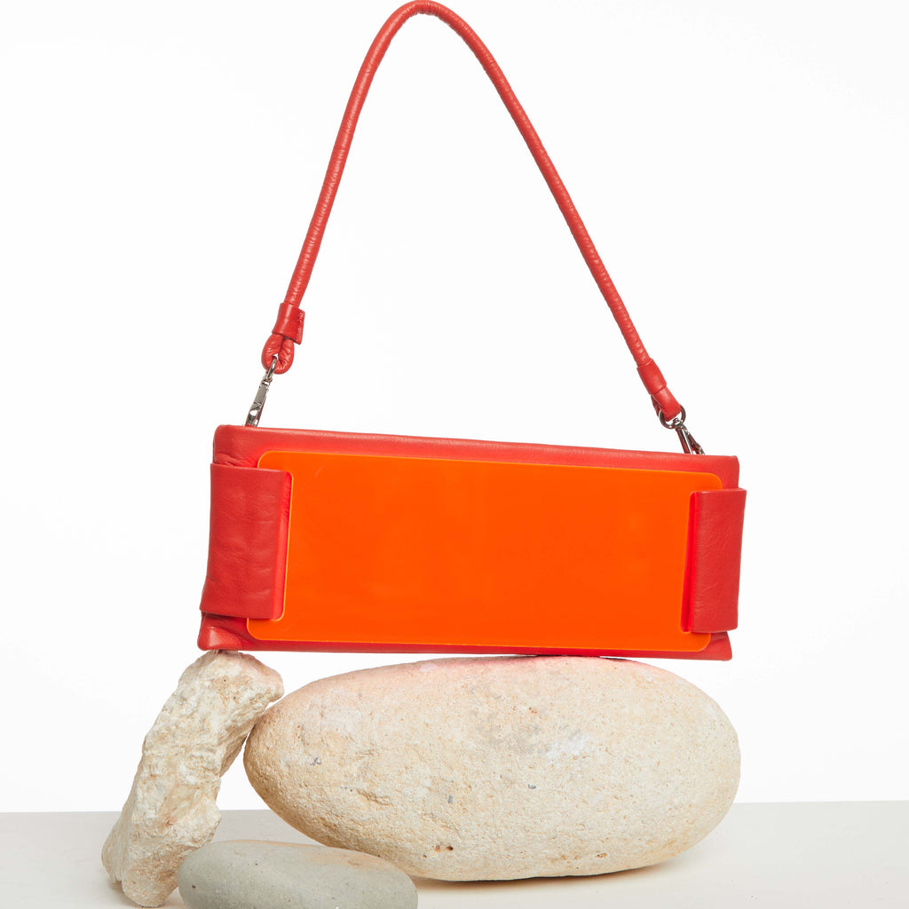 ORANGE PIXIE Leather Bag