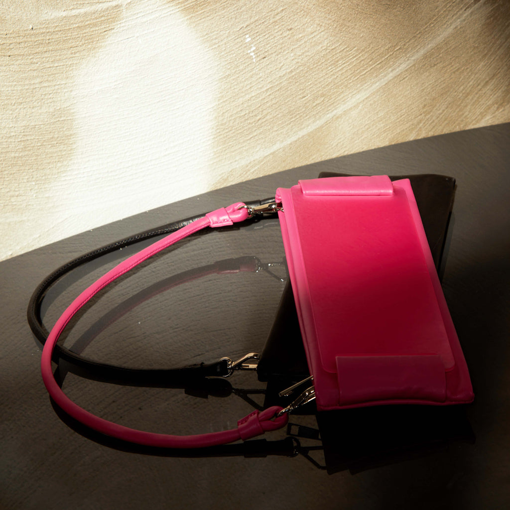 FUCHSIA PIXIE Leather Bag Atelier East and West