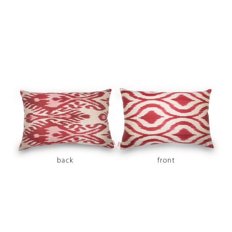 PINK/CREAM/CORAL IKAT Pillow