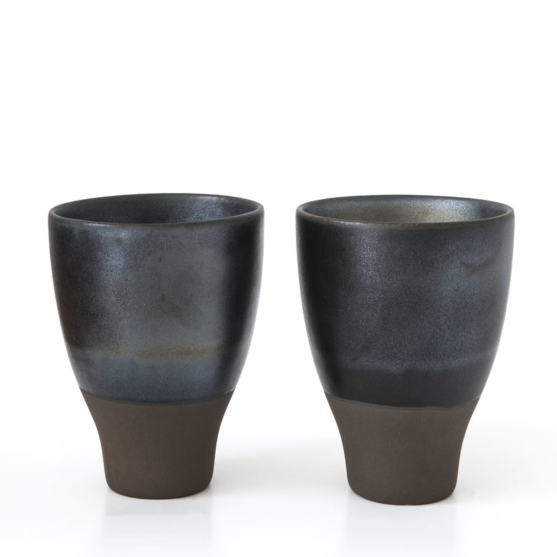 Ceramic Cup IRIDESCENT CHARCOAL/BROWN