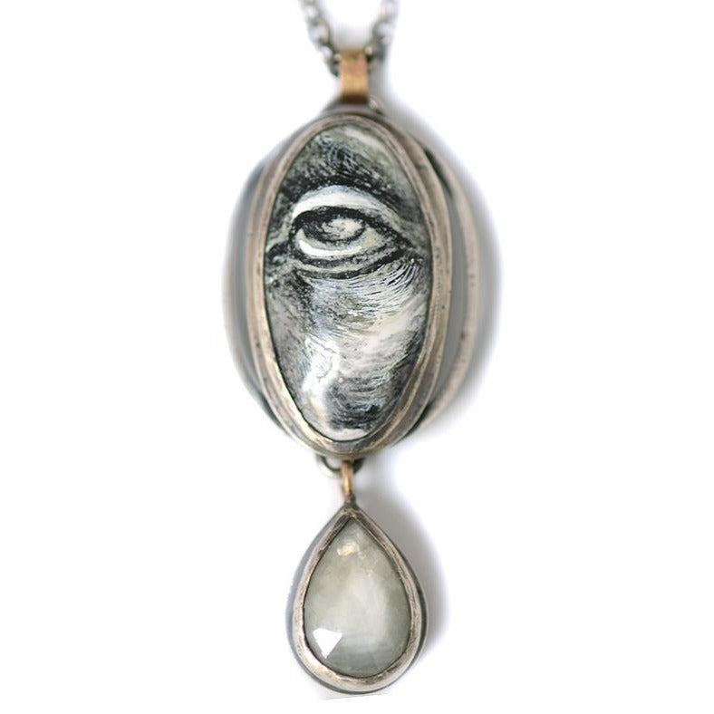 EYE WITH SAPPHIRE TEAR Necklace